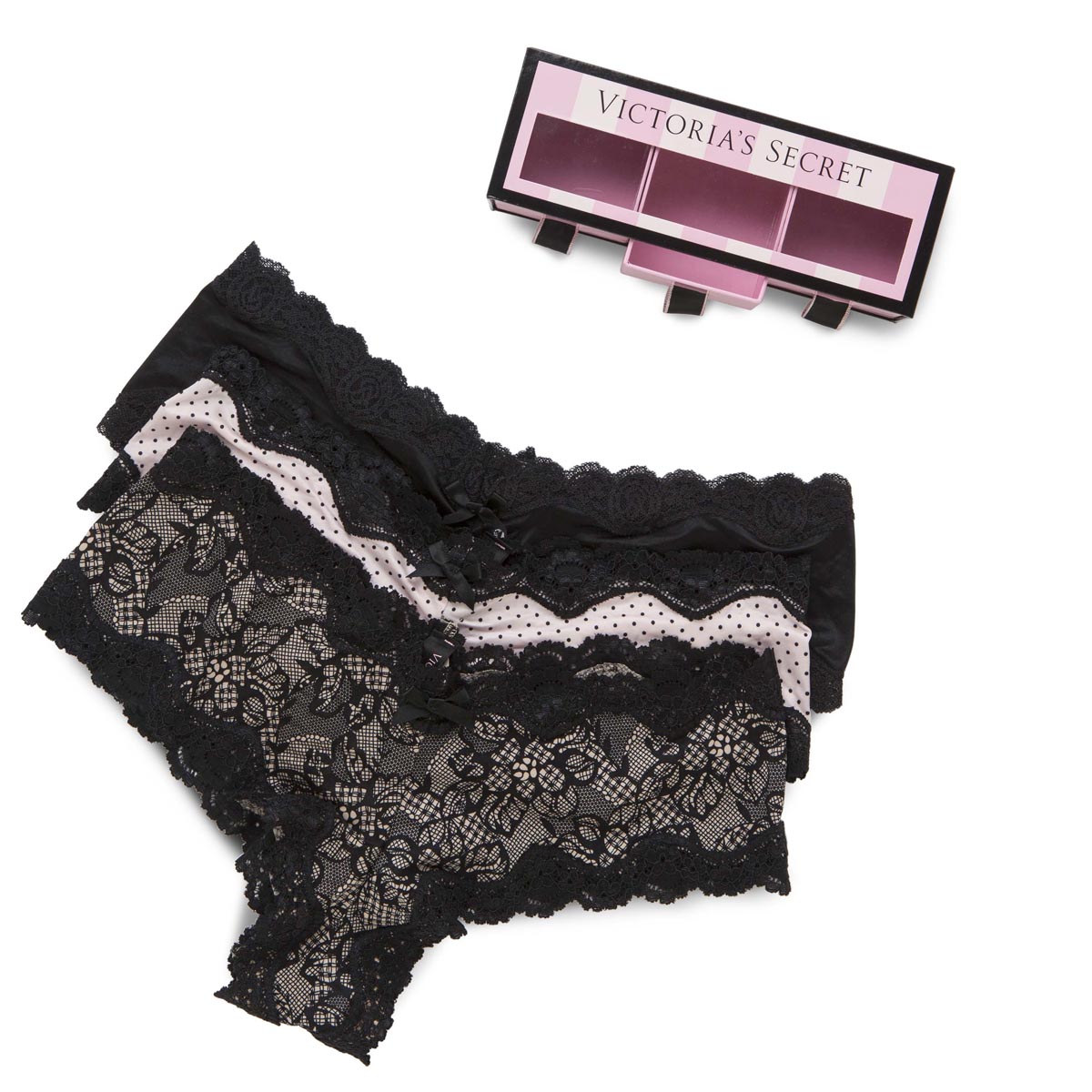 Victoria's Secret Cheeky Panties No Show Box of 3 - Large - Worth